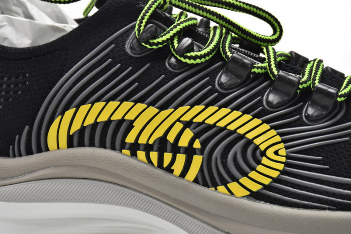 G*u*i run sneakers black yellow