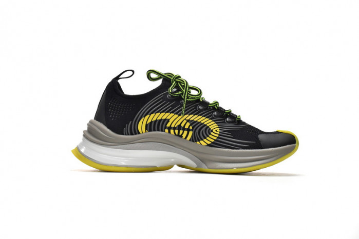 G*u*i run sneakers black yellow