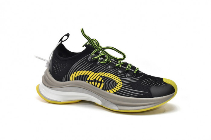 G*u*i run sneakers black yellow
