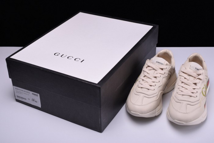 G*u*i logo rhyton vintage trainer sneaker 500877 drw00 9522