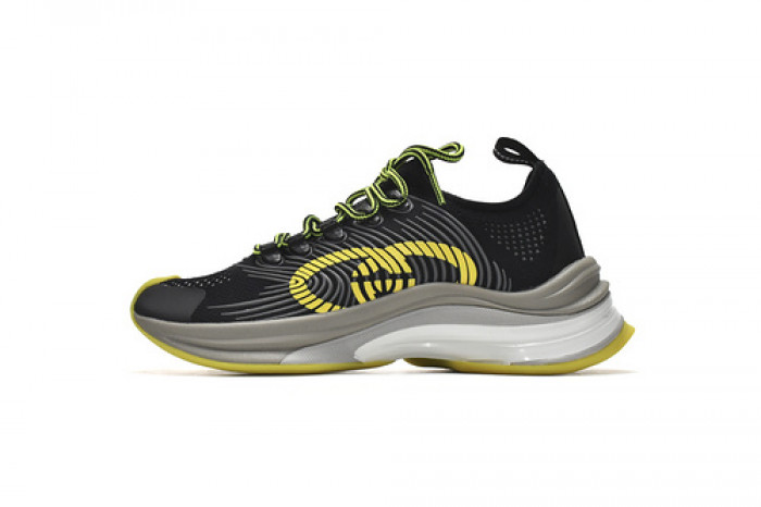 G*u*i run sneakers black yellow